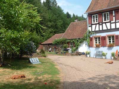 Innenhof des Forsthauses Stüdenbach